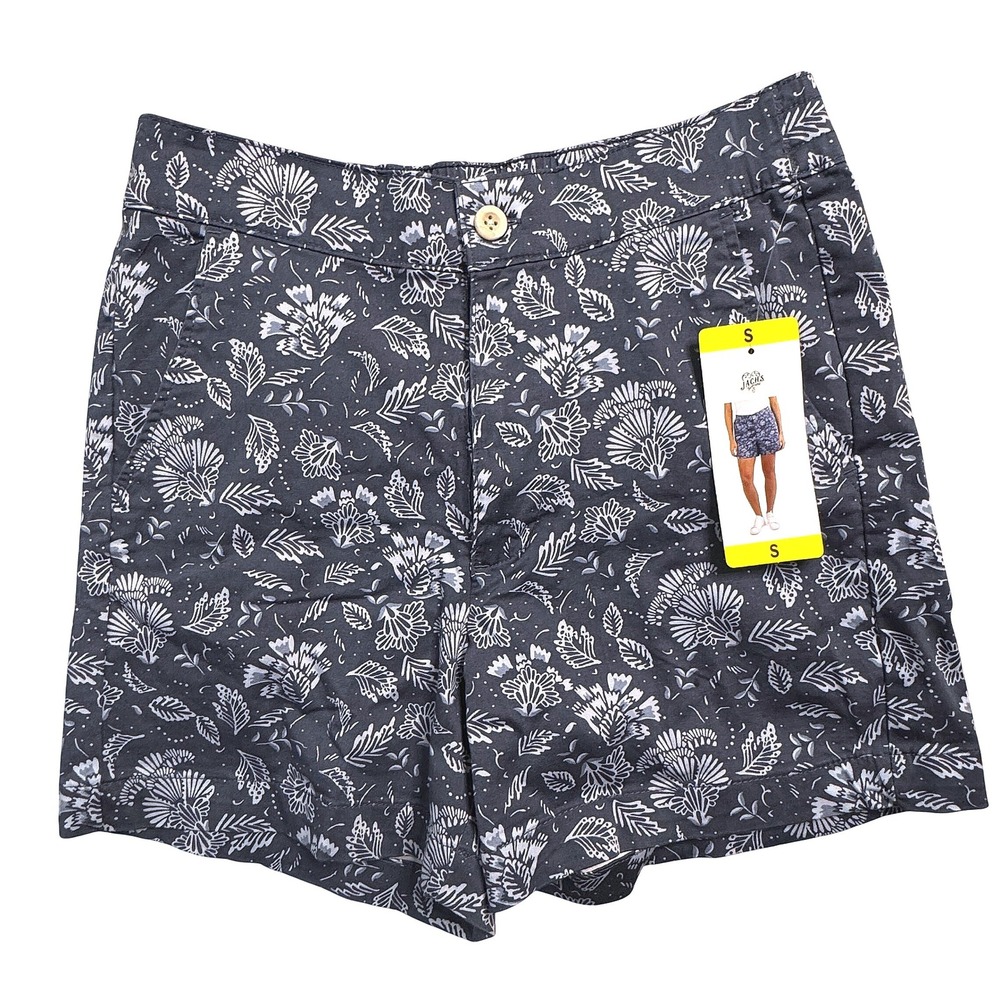 NWT Jachs Girlfriend Women's‎ Floral Print Shorts Size Small Blue Casual Shorts